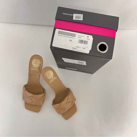 Vince Camuto Brelanie Braided Strap Sandal In Dulce De Lec Color NIB - Reemoly - Picture 15 of 15